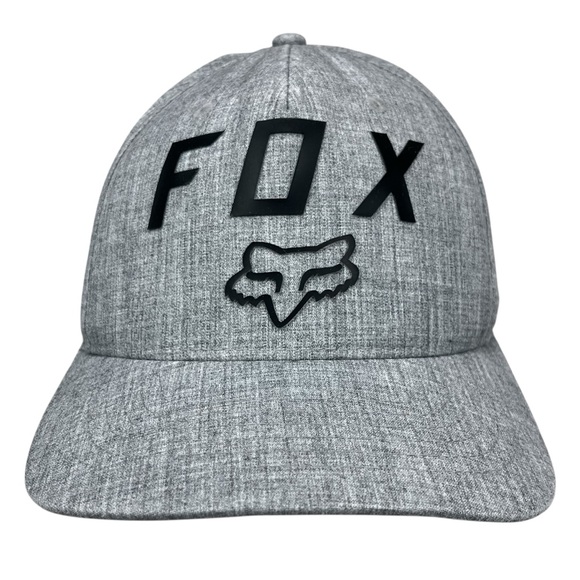 Fox Other - Fox Racing Flexfit Hat Gray Black Logo Unisex L/XL Fitted Cap Moto MX